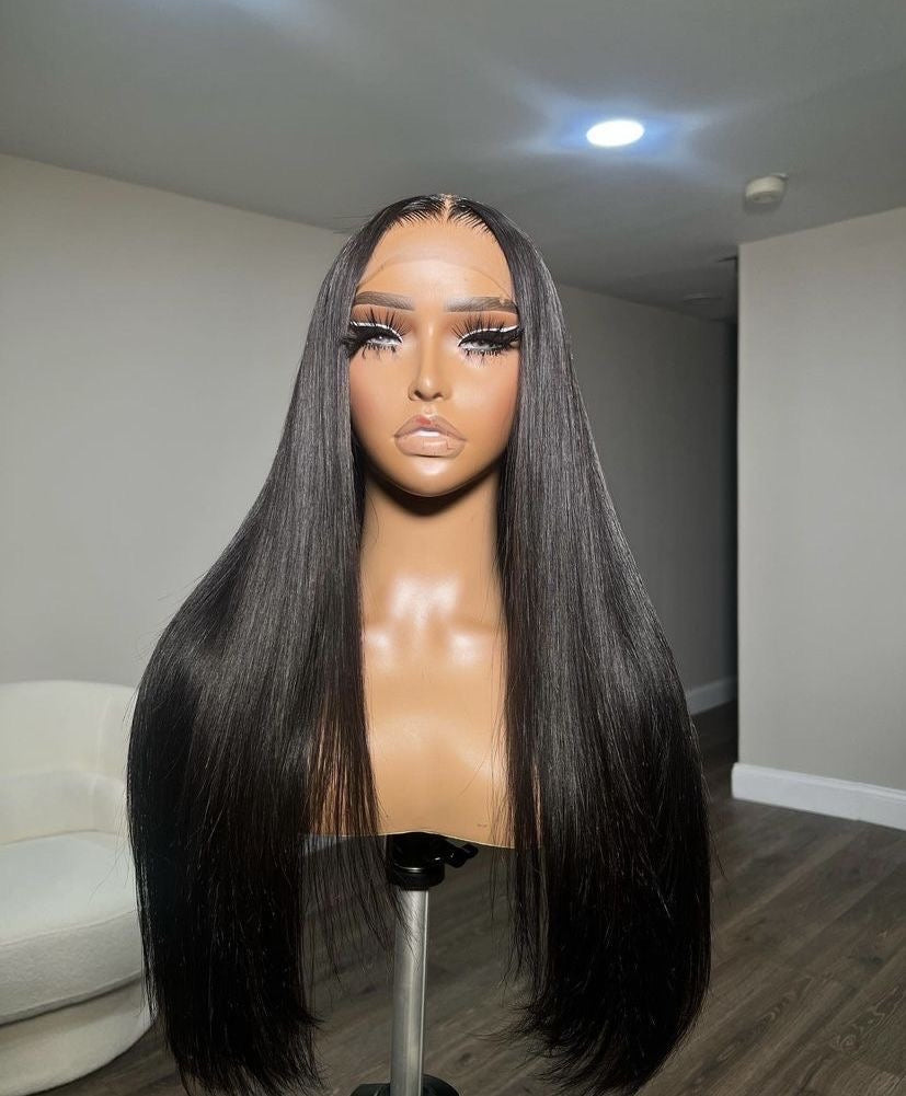 Mongolian Silky Straight Frontal Wig